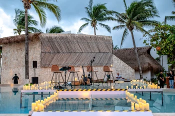 pool terrace event space at The Beachfront by The Fives