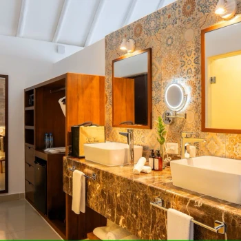 washroom of suite at The Beachfront by The Fives