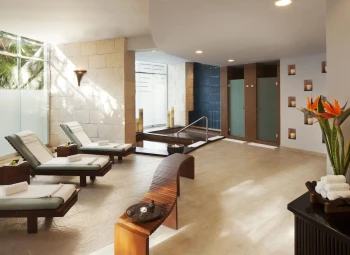 a peaceful corner of the spa at The Fives Beach Hotel and Residences