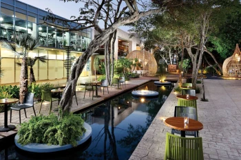 poolside picnic and bbq area at The Fives Beach Hotel and Residences